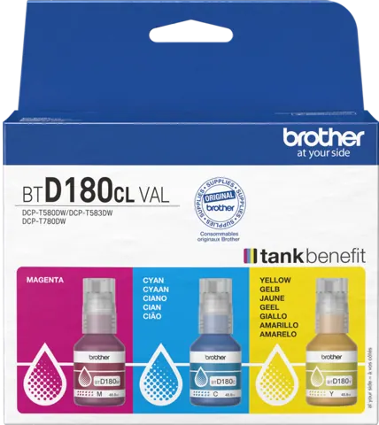 Original Brother BTD-180 Druckerpatrone Cyan, Magenta, Gelb