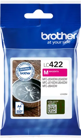 Original Brother LC422M (LC-422M) Druckerpatrone Magenta