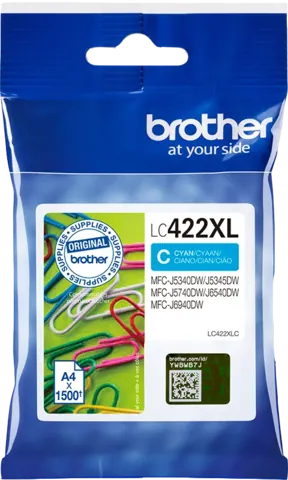 Original Brother LC422XLC (LC-422XLC) Druckerpatrone Cyan