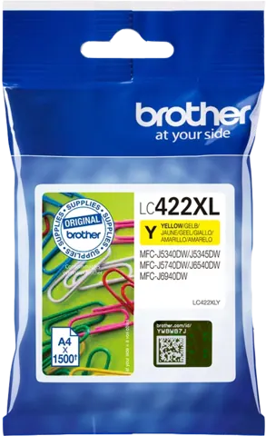 Original Brother LC422XLY (LC-422XLY) Druckerpatrone Gelb