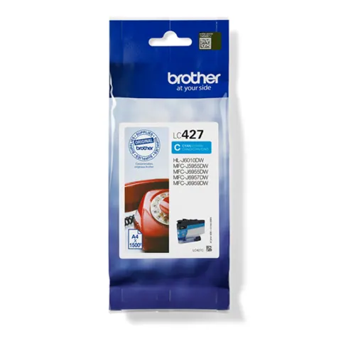 Original Brother LC427C (LC-427C) Cyan Tintenpatrone