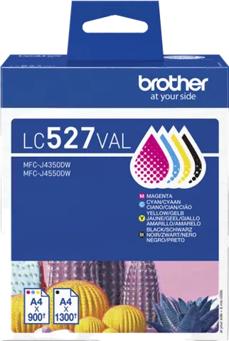 Original Brother LC 527 Druckerpatrone Schwarz/ Cyan/ Magenta/ Gelb Multipack
