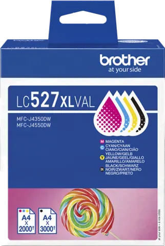 Original Brother LC 527XL Druckerpatrone Schwarz/ Cyan/ Magenta/ Gelb Multipack