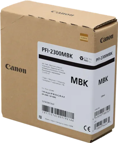 Original Canon PFI-2300mbk (5276C001) Schwarz Tintenpatrone (Matt)