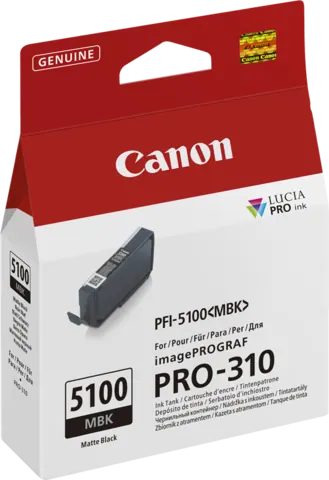 Original Canon PFI-5100mbk / 6951C001 Druckerpatrone Schwarz (Matt)