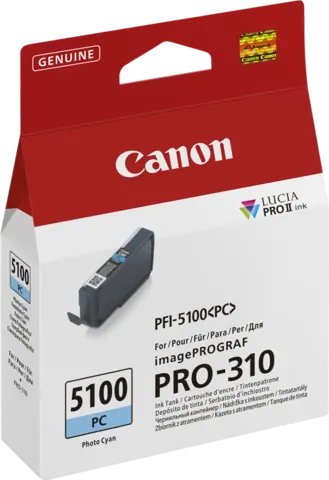 Original Canon PFI-5100pc / 6956C001 Druckerpatrone Cyan Foto