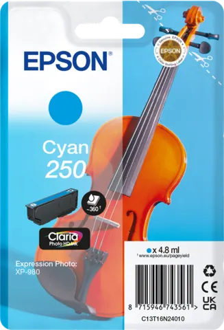 Original Epson 250 / C13T16N24010 Druckerpatrone Cyan