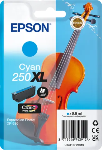 Original Epson 250 XL / C13T16P24010 Druckerpatrone Cyan