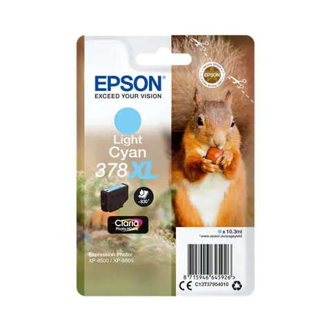 Original Epson 378XL (C13T37954010) Tinten Patrone Light Cyan