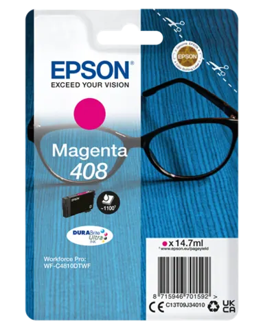 Original Epson 408 (C13T09J34010) Magenta Tintenpatrone DURABrite