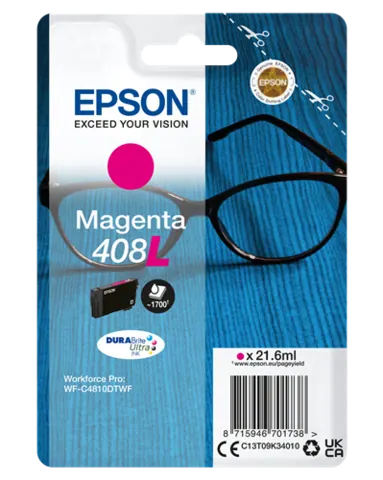 Original Epson 408L (C13T09K34010) Magenta Tintenpatrone DURABrite