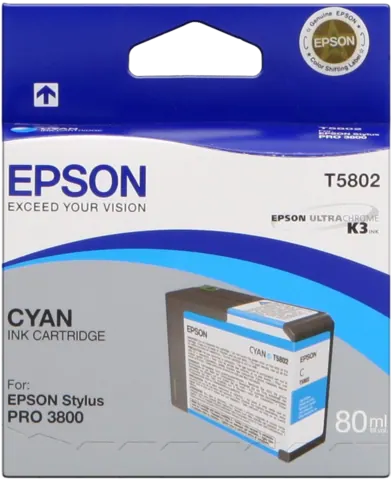 Original Epson T5802 Druckerpatrone Cyan C13T580200