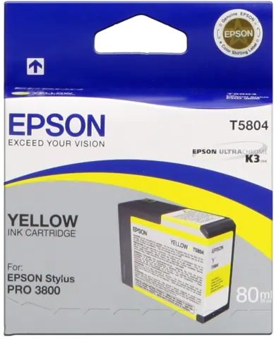 Original Epson T5804 Druckerpatrone Gelb C13T580400