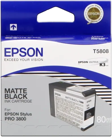 Original Epson T5808 Druckerpatrone Schwarz (Matt) C13T580800