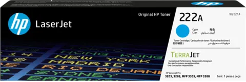 Original HP 222A / W2221A Toner Cyan
