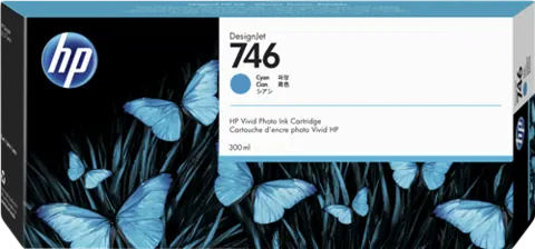 Original HP Tintenpatrone P2V80A 746 Cyan