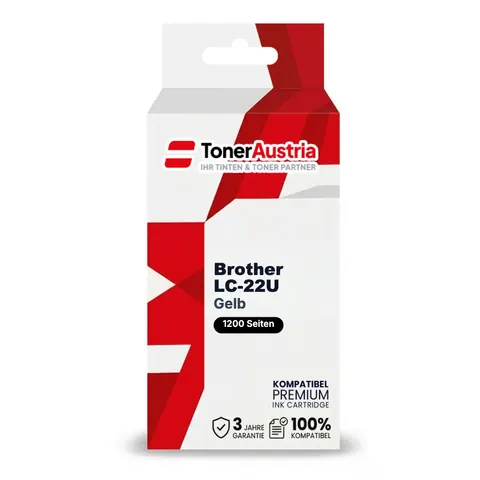 Kompatibel zu Brother LC-22U (LC22UY) Druckerpatrone Yellow
