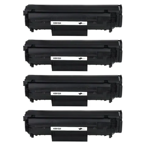 Kompatibel zu HP Q2612A Toner Black Spar-Set ( 4 Stk.)