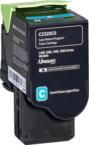Original Lexmark C2320C0 Toner Cyan