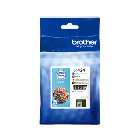 Original Brother LC-424 Druckenpatronen Multipack Schwarz, Cyan, Magenta, Gelb