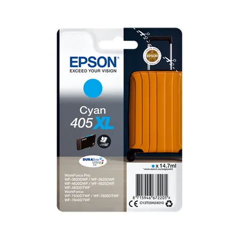 Original Epson 405 XL (C13T05H24010) Druckerpatrone Cyan