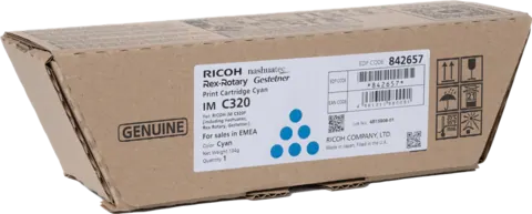 Original Ricoh IM C320 / 842657 Toner Cyan