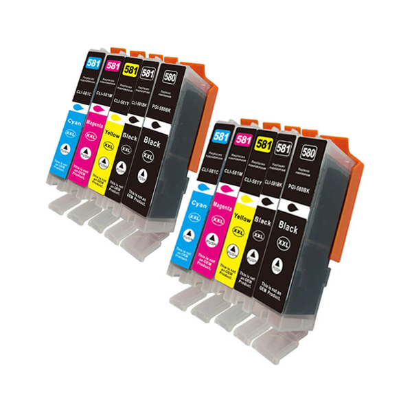 Kompatibel zu Canon PGI-580 XXL + CLI-581 XXL Spar-Set (10 Stk.)
