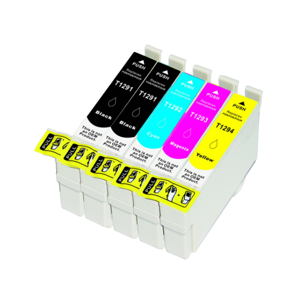 Kompatibel zu Epson T1295 Tintenpatronen Spar-Set (5 Stk.)