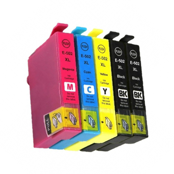 Kompatibel zu Epson 502XL (C13T02W64010) Spar-Set 2BK,C,M,Y (5 Stk.)