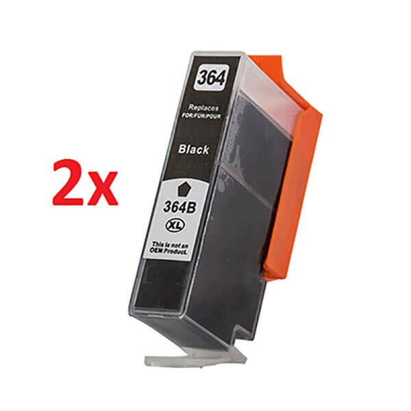 Kompatibel zu HP 364 XL Tinten Schwarz (2 Stk.)