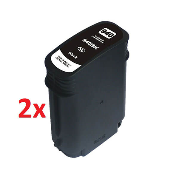 Kompatibel zu HP 940 XL Tinten Black (2 Stk.)