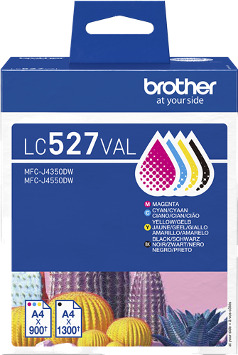 Original Brother LC 527 Druckerpatrone Schwarz/ Cyan/ Magenta/ Gelb Multipack