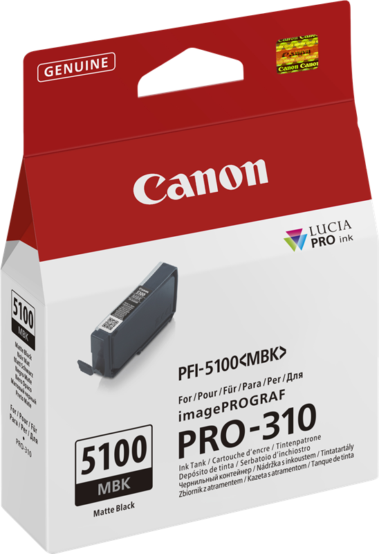 Original Canon PFI-5100mbk / 6951C001 Druckerpatrone Schwarz (Matt)