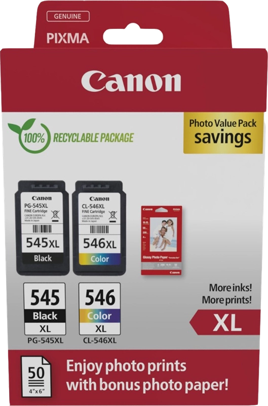 Original Canon PG-545XL/CL-546XL Druckerpatronen Multipack