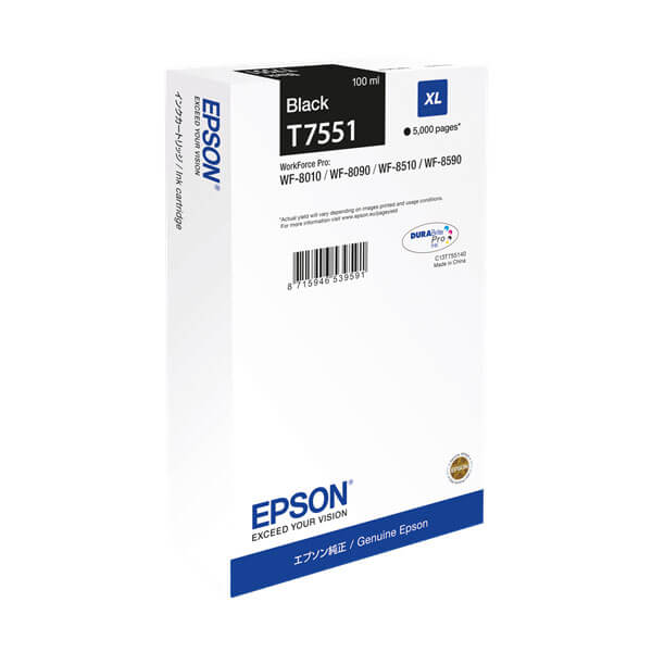 Original Epson (C13T75514N) T7551 Tinte Black