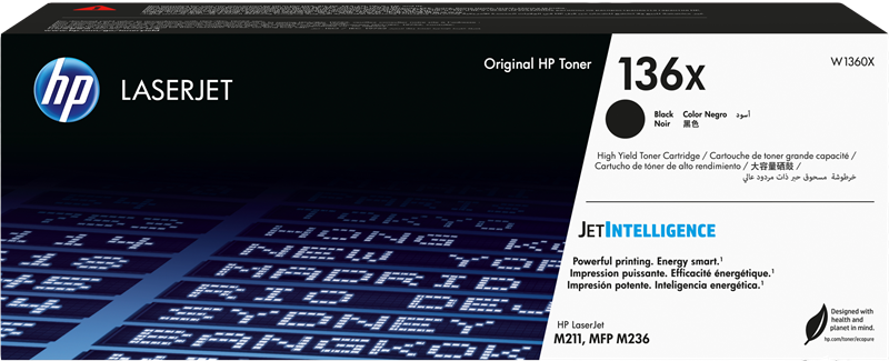 Original HP 136X / W1360X Toner Schwarz