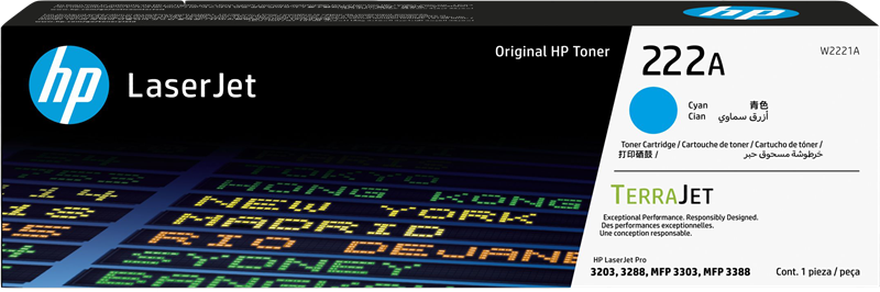 Original HP 222A / W2221A Toner Cyan