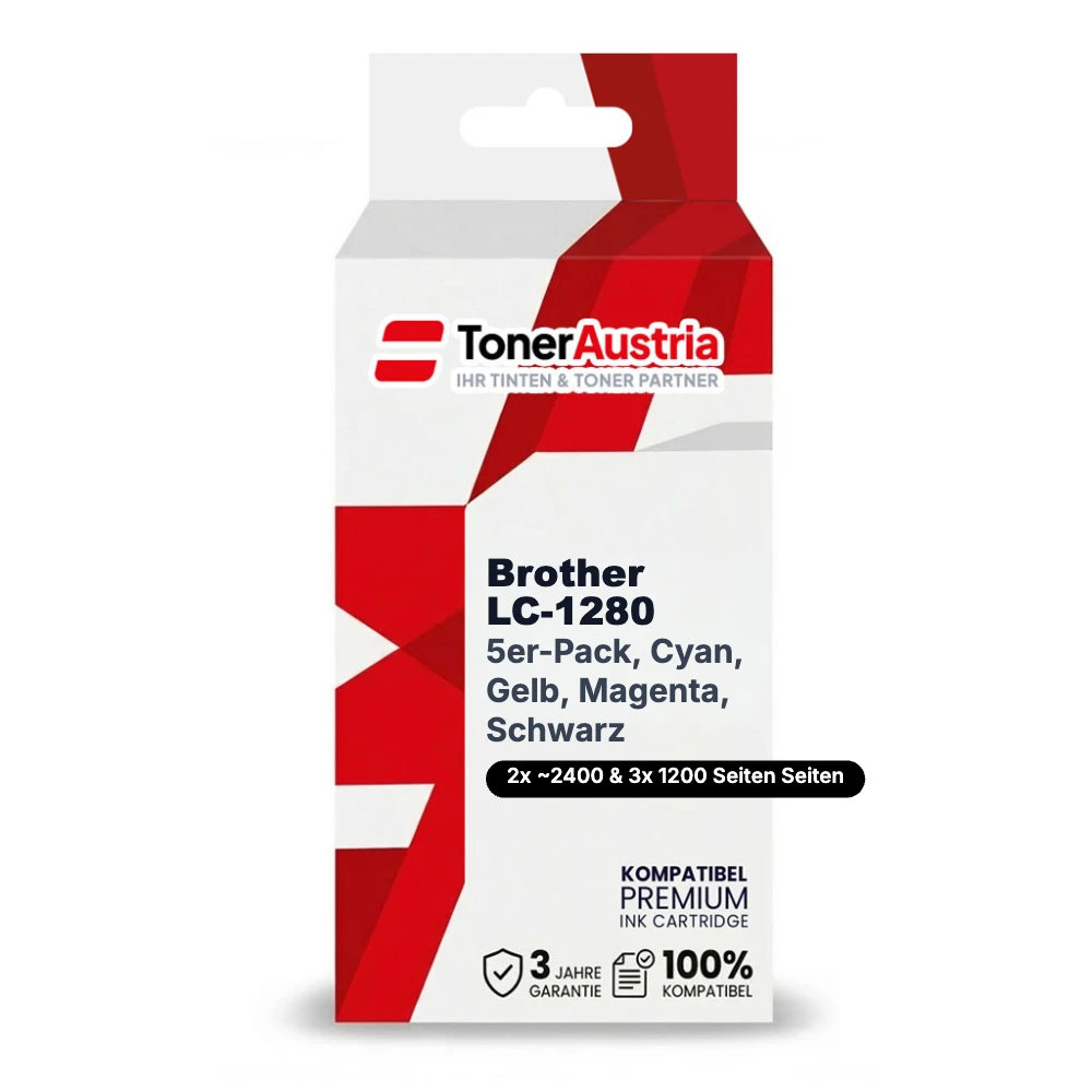 Kompatibel zu Brother LC-1280 XL Tinten Spar-Set (5 Stk.)