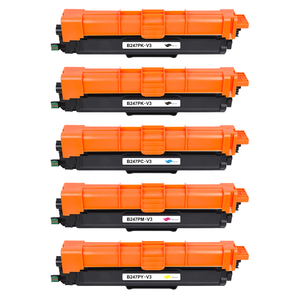 Kompatibel zu Brother TN-247 CMYK Toner Spar-Set (5 Stk.)