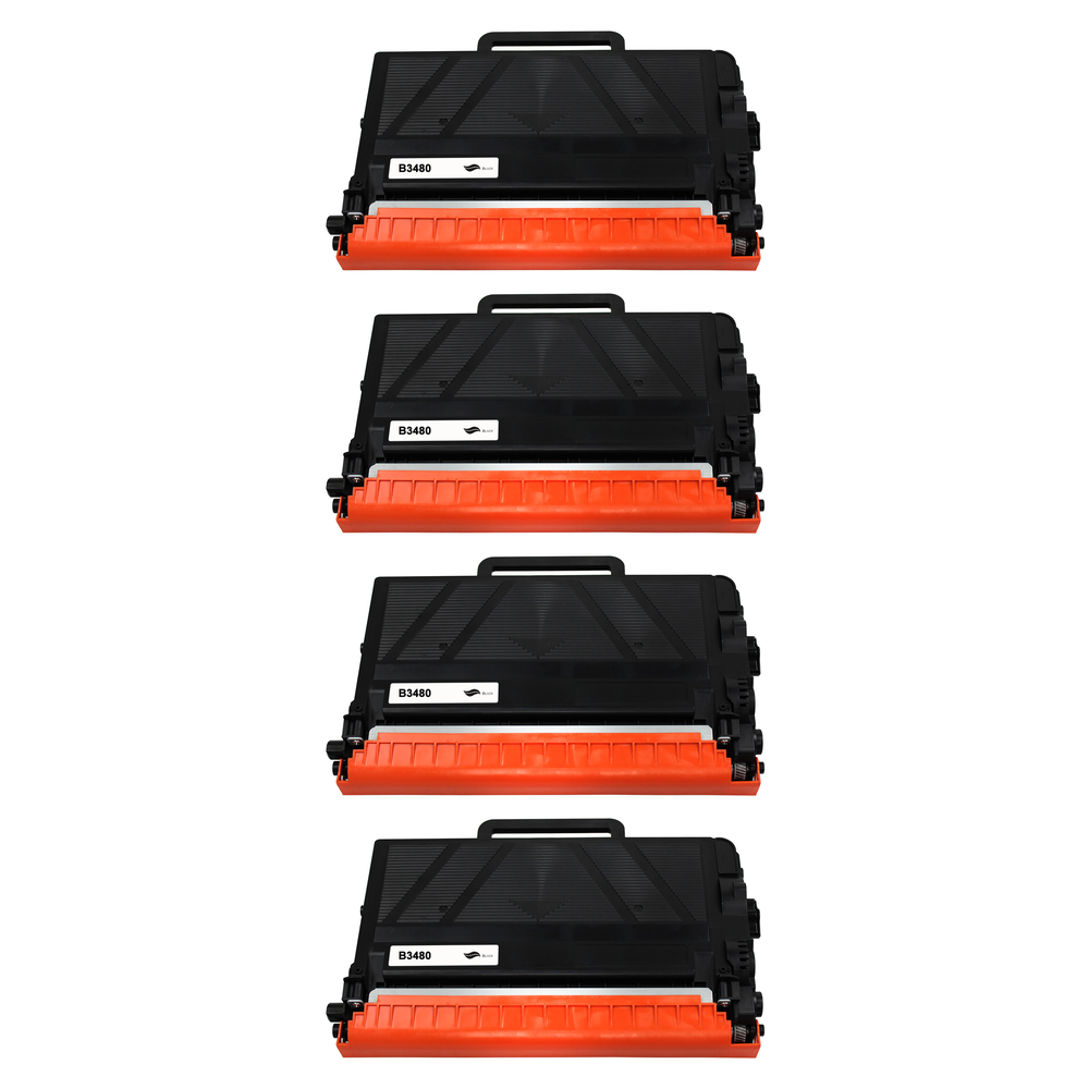 Kompatibel zu Brother TN-3480 Toner Black Spar-Set (4 Stk.)