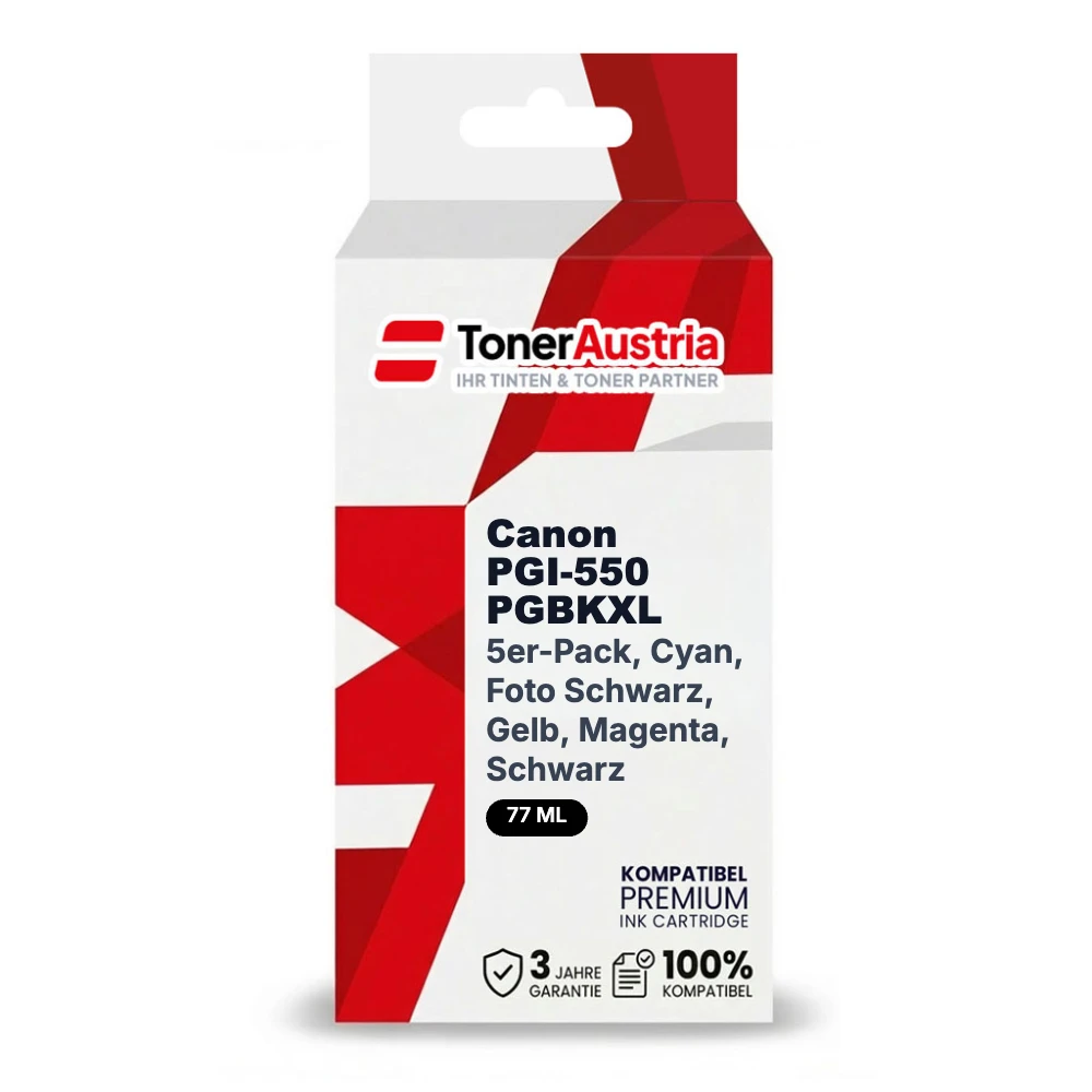 Kompatibel zu Canon (6431B001) PGI-550 XL Tinten Spar-Set (5 Stk.)