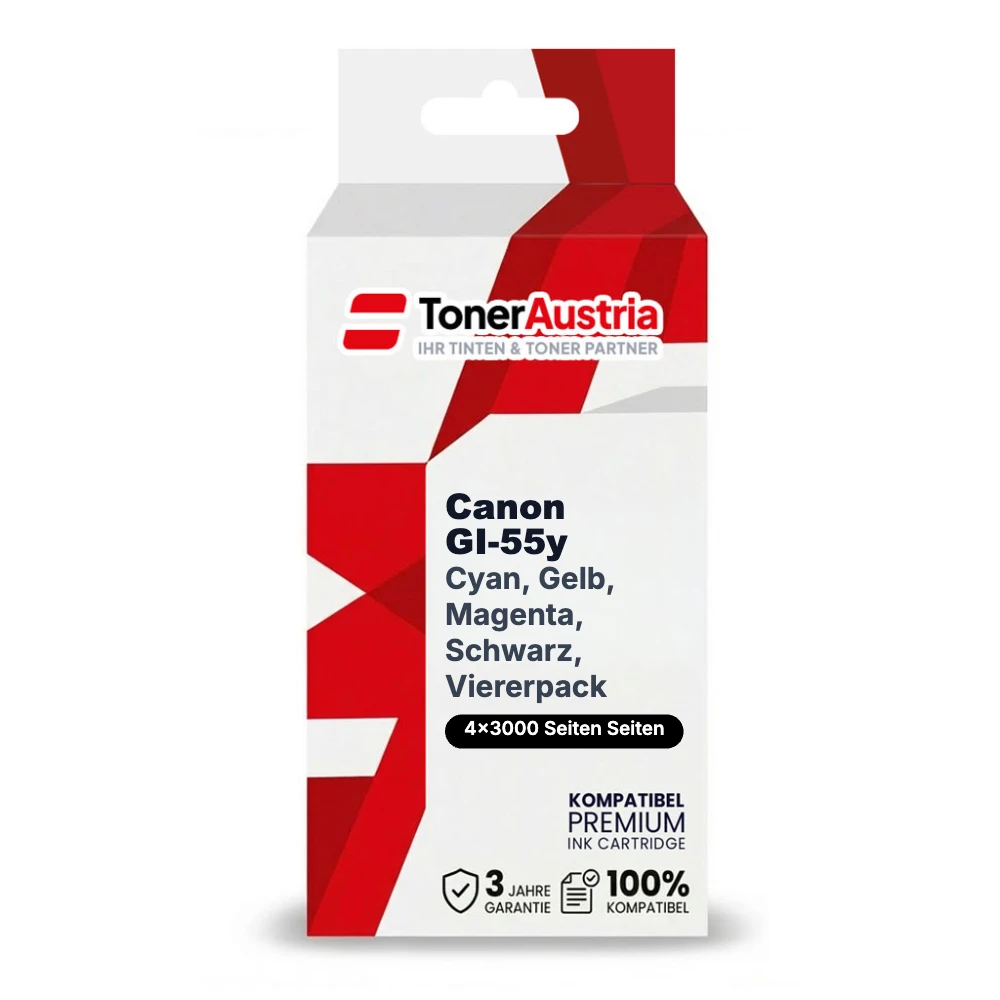 Kompatibel zu Canon GI-55 Nachfülltinten Spar-Set 4 Stk.