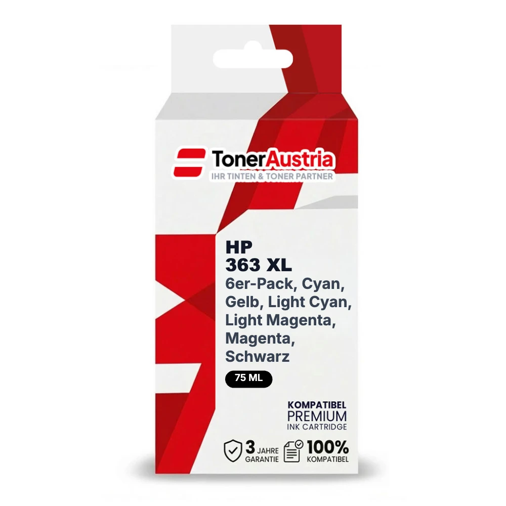 Kompatibel zu HP 363 XL Tinten Spar-Set (C,M,Y,LC,LM,BK)