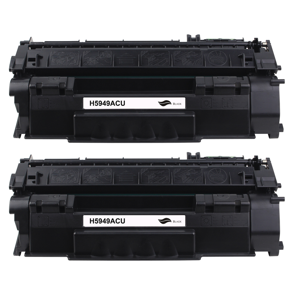 Kompatibel zu HP 49A (Q5949A) / 53A (Q7553A) Canon 708 Toner Black Spar-Set (2 Stk.)