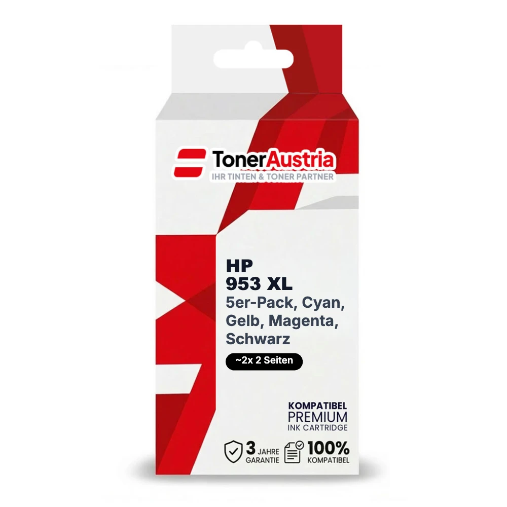 Kompatibel zu HP 953 XL Tinten Spar-Set 2BK,C,M,Y (5 Stk.)