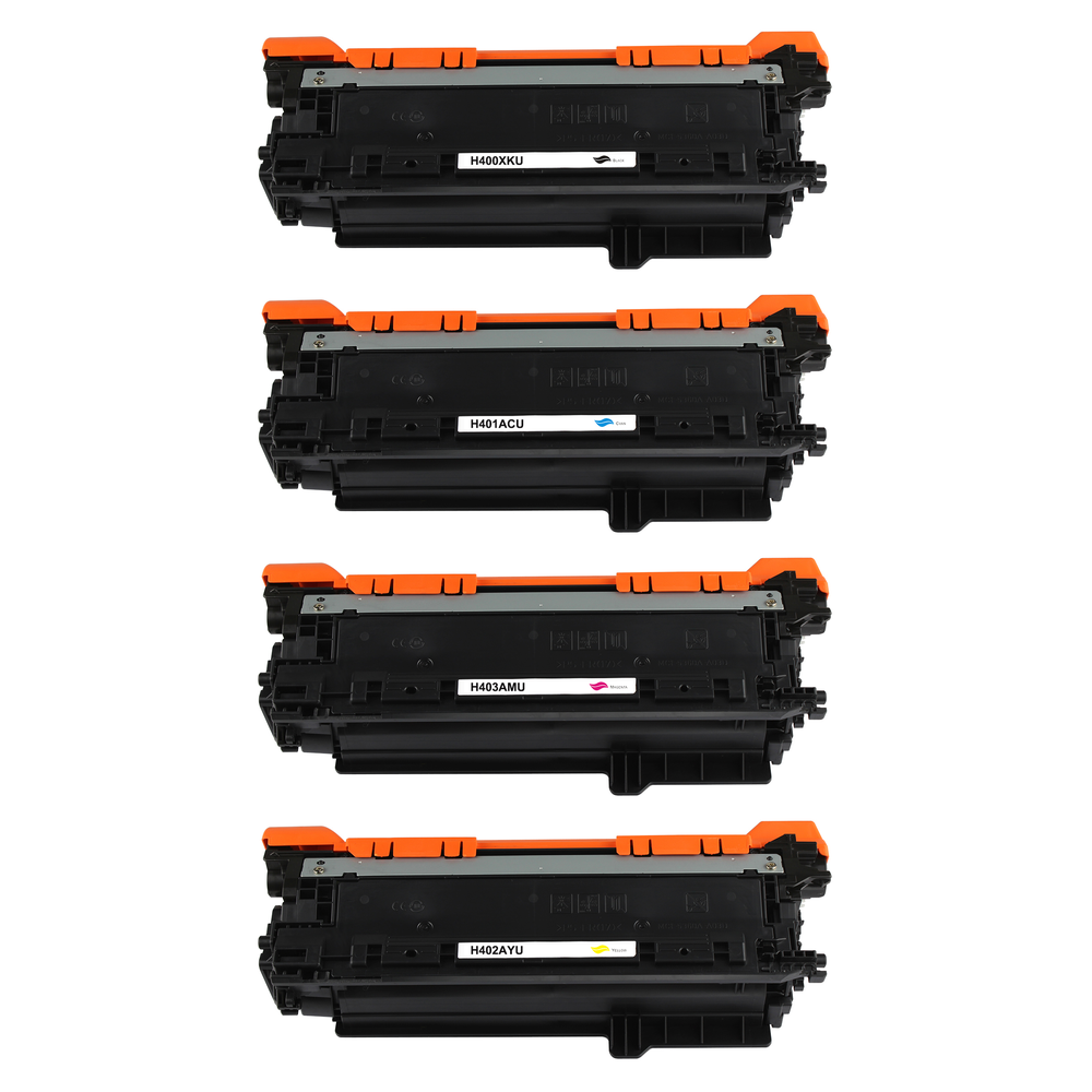 Kompatibel zu HP CE250X / 504A Toner Spar-Set (4 Stk.)