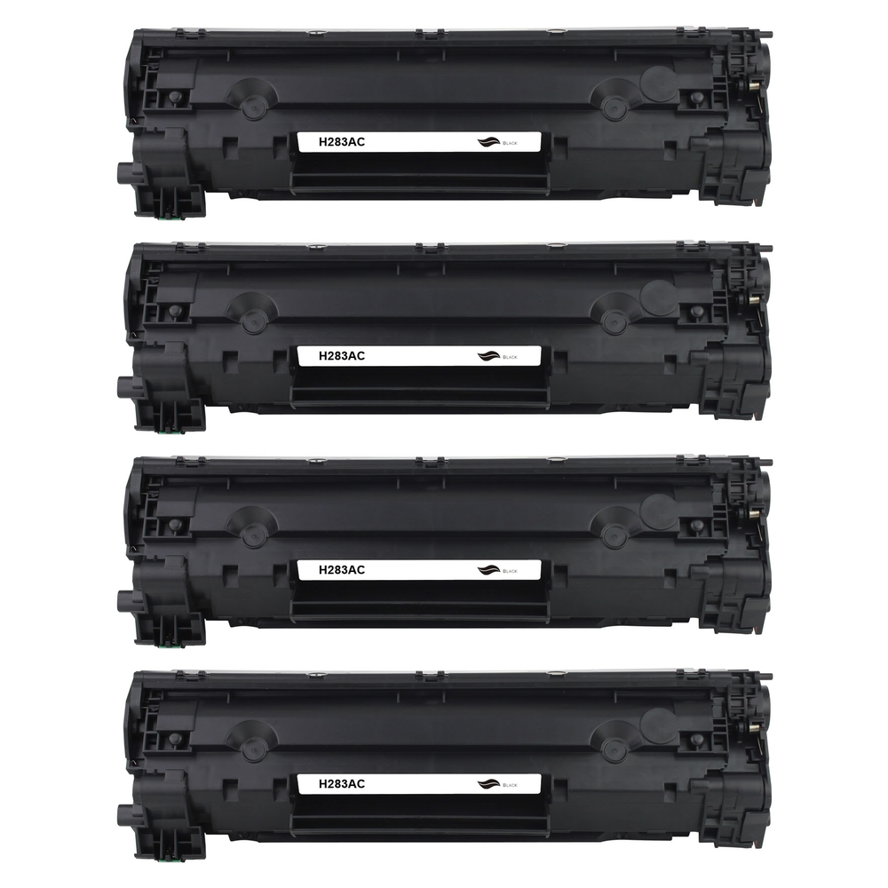 Kompatibel zu HP CF283X / 83X  Toner Black Spar-Set (4 Stk.)