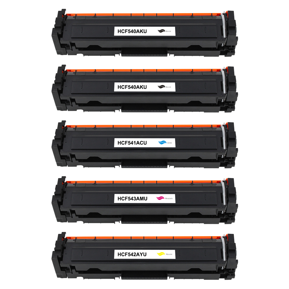 Kompatibel zu HP CF540X/203X - CF540A/203A Toner Spar-Set (5 Stk.)