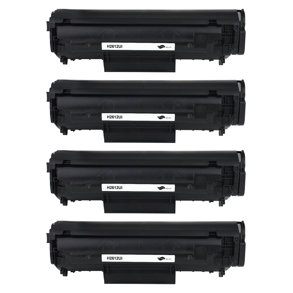 Kompatibel zu HP Q2612A Toner Black Spar-Set ( 4 Stk.)