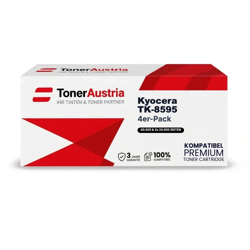 Kompatibel zu Kyocera TK-8595 Toner Schwarz/Cyan/Magenta/Gelb, 4er-Pack